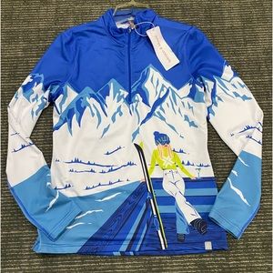 NWT 1/4 Zip Base Layer Top by Krimson Klover. Great graphic!